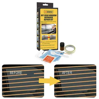 DIY Quick Repair Car Rear Window Defogger Repair Kit Scratched Grid Fix Heater Defroster Window Lines Broken Glass X3Y6