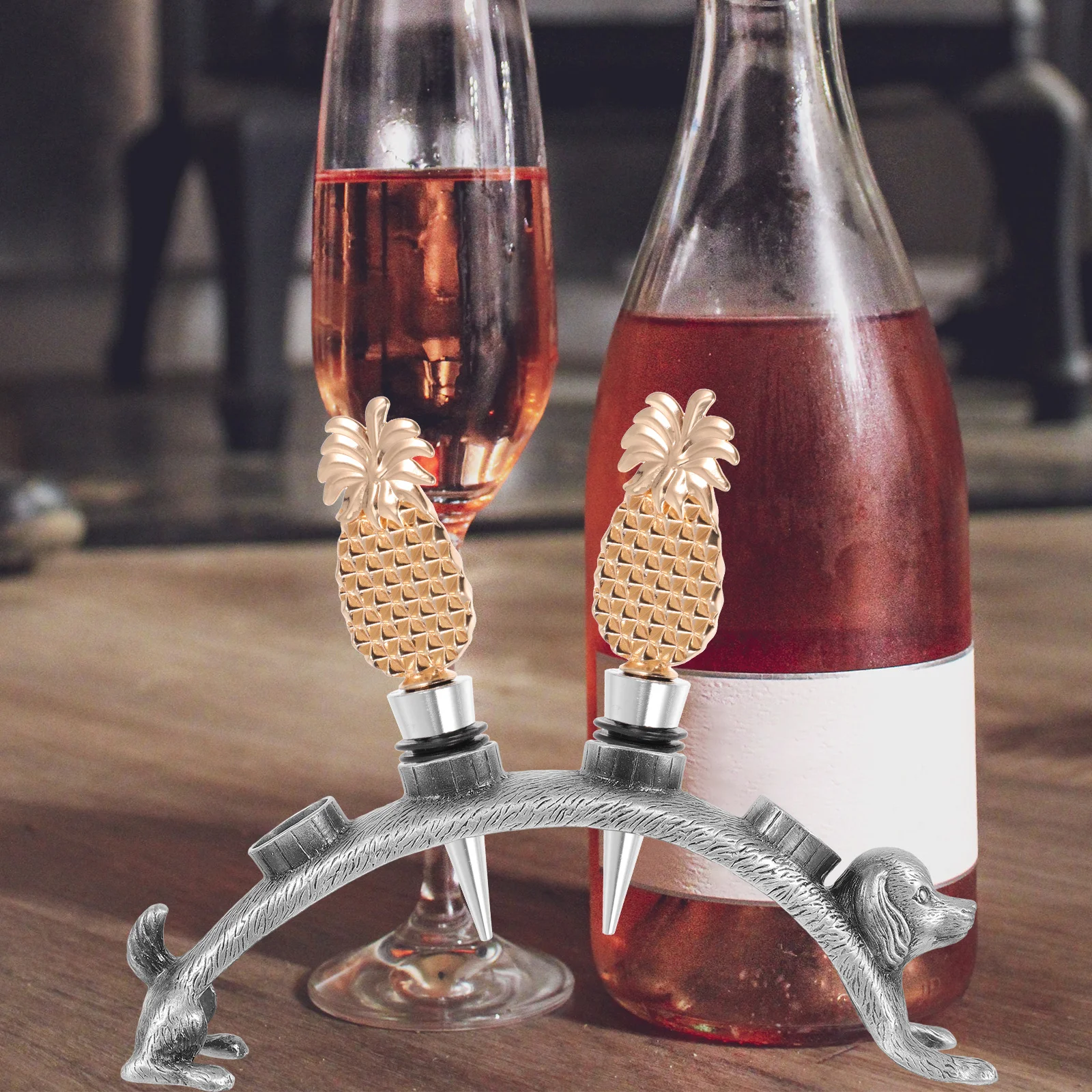 

Bottle Holder Storage For Pourer Cork Display Stand Plug Wine Stopper Rack Wine Plug Display Holders Rack Bar Accessory