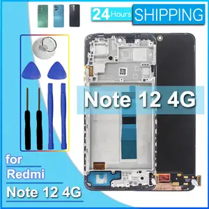 Bilashmart AMOLED LCD Redmi Note 12 4G LCD Display Touch Screen Digitizer Redmi Note 12 4G 23021RAAEG 23021RAA2Y Phone LCD Screen