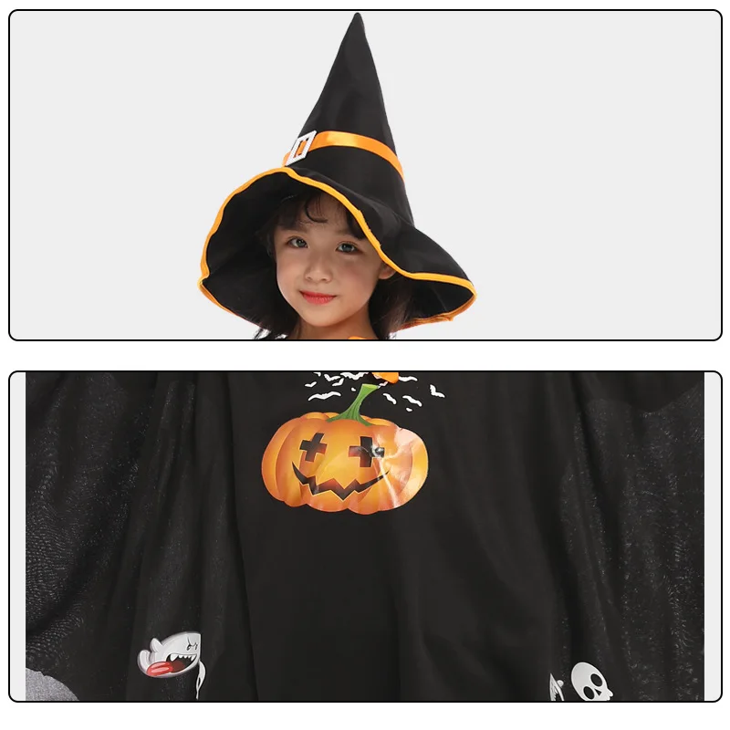 New Arrival Child Unisex Toddler Family Witch Cosplay Costume Halloween Carnival Party For Kids Costumes 3 Colors Avaiable