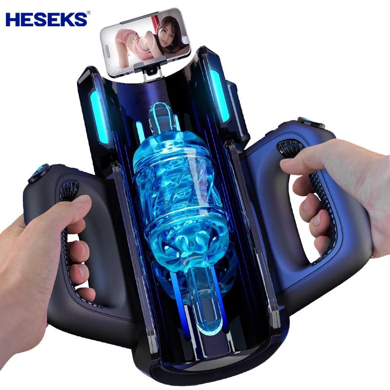 

HESEKS Thrusting High Speed Male Masturbator Cup Machine Automatic Telescopic Vagina Real Pussy Masturbation Sex Toy For Men