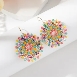 New Exquisite Floral Designs, Sparkling Rhinestone Beads, Drop Swing Earrings, Vintage Boho, Vacation Earrings