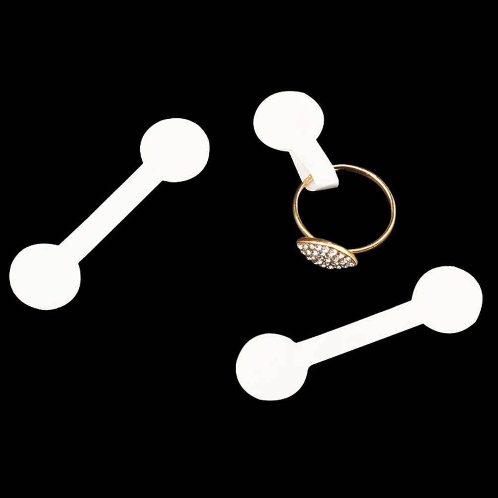 300 قطعة علامات التسمية اللاصقة مجوهرات فارغة ملصقات الأسعار المستديرة لمتجر مول عرض علامات الأسعار المعلقة خواتم قلادة كيرينغ