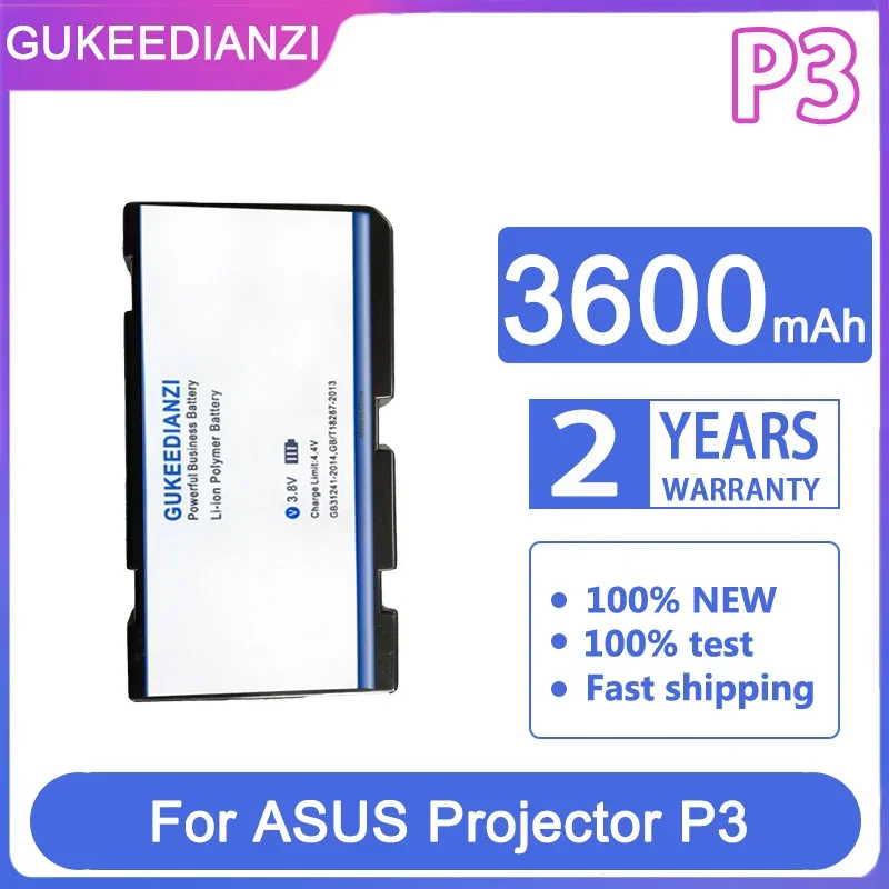 

GUKEEDIANZI Replacement Battery 3600mAh For ASUS Projector P3 Bateria