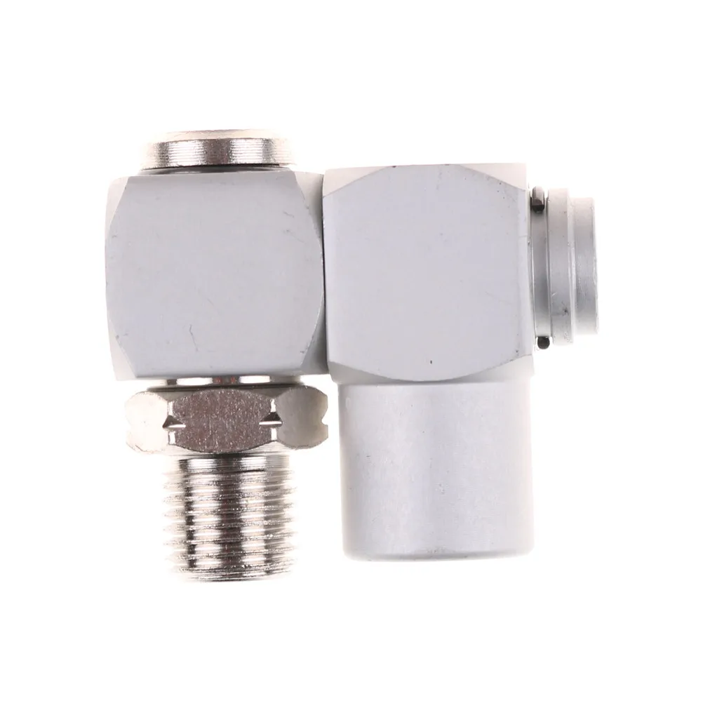 1PCS 360 Swivel Air Line Connector 1/4″ BSP Pneumatic Fitting Screw Joint Adjustable