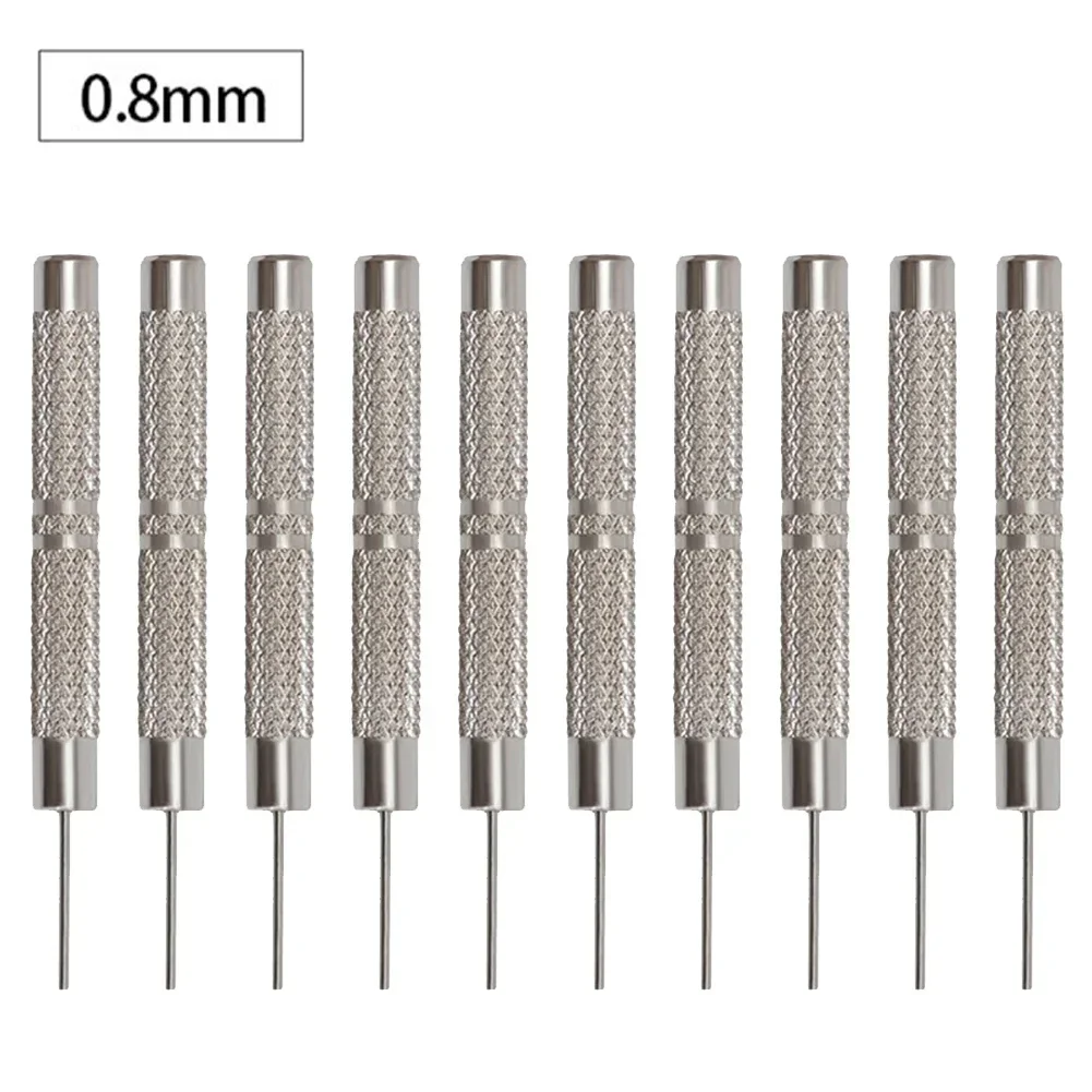 시계 스트랩 핀 펀치 조정 펀칭 바늘 다리미 핀 펀치 스틱, 시계 수리 도구, 0.7-1.0mm 실버