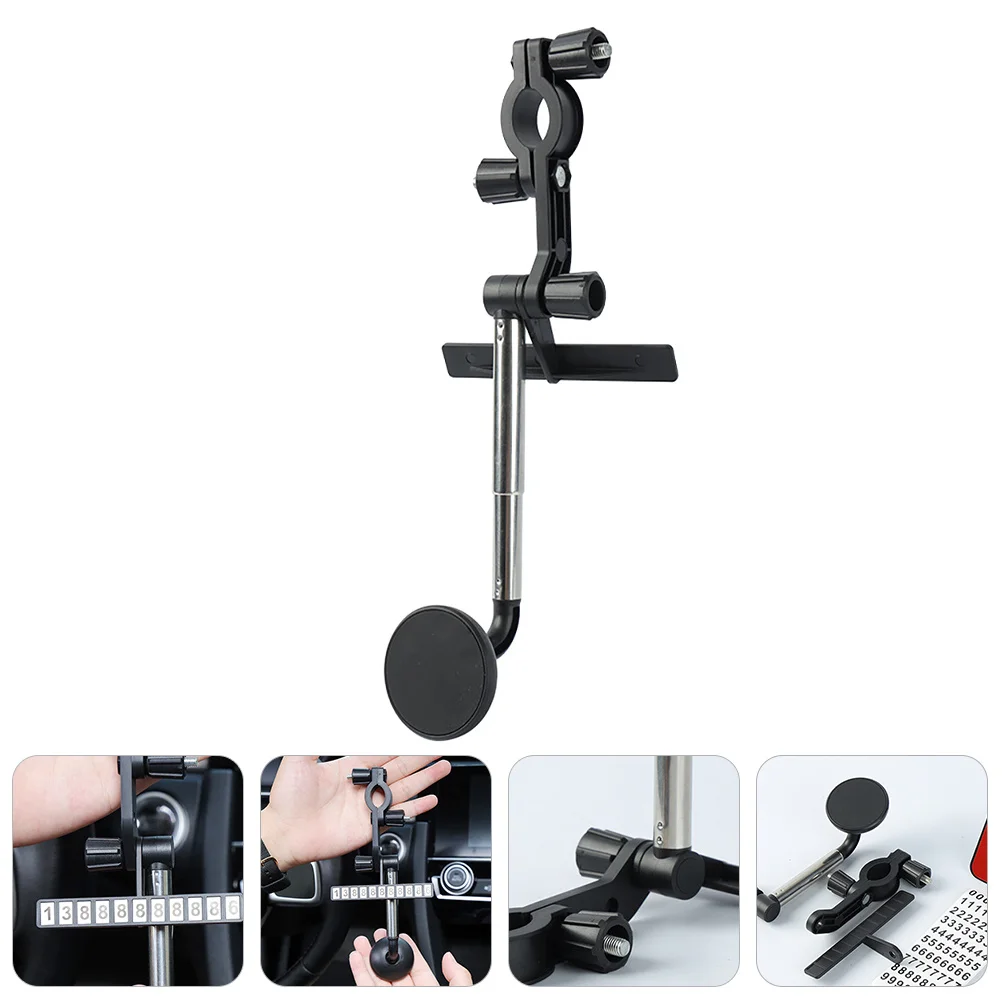 

1Pcs Rearview Mirror Phone Holder Magnetic Rotation Stretch Retractable Car Rearview Mirror Mount Stand Mobile Phone Black