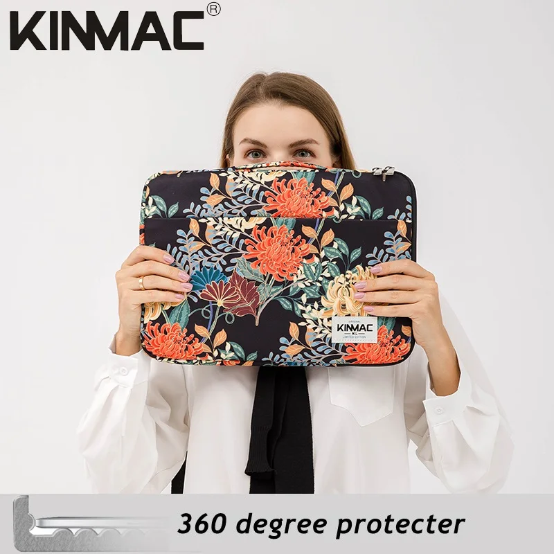 Imagem -05 - Kinmac-bolsa para Laptop para Homens e Mulheres 13.3 14 15.4 15.6 Bolsa Capa para Macbook Air Pro m1 Notebook pc Pasta Gota Marca Kc122