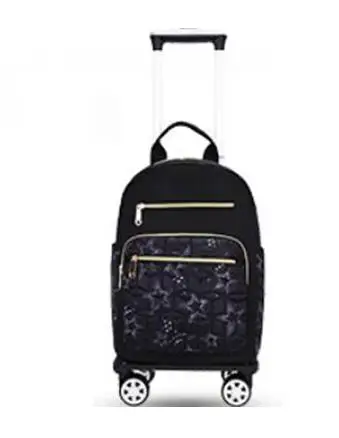 Women 18 inch Cabin Size Travel Trolley Luggage bag Women Carry on hand Luggage rolling Backpack