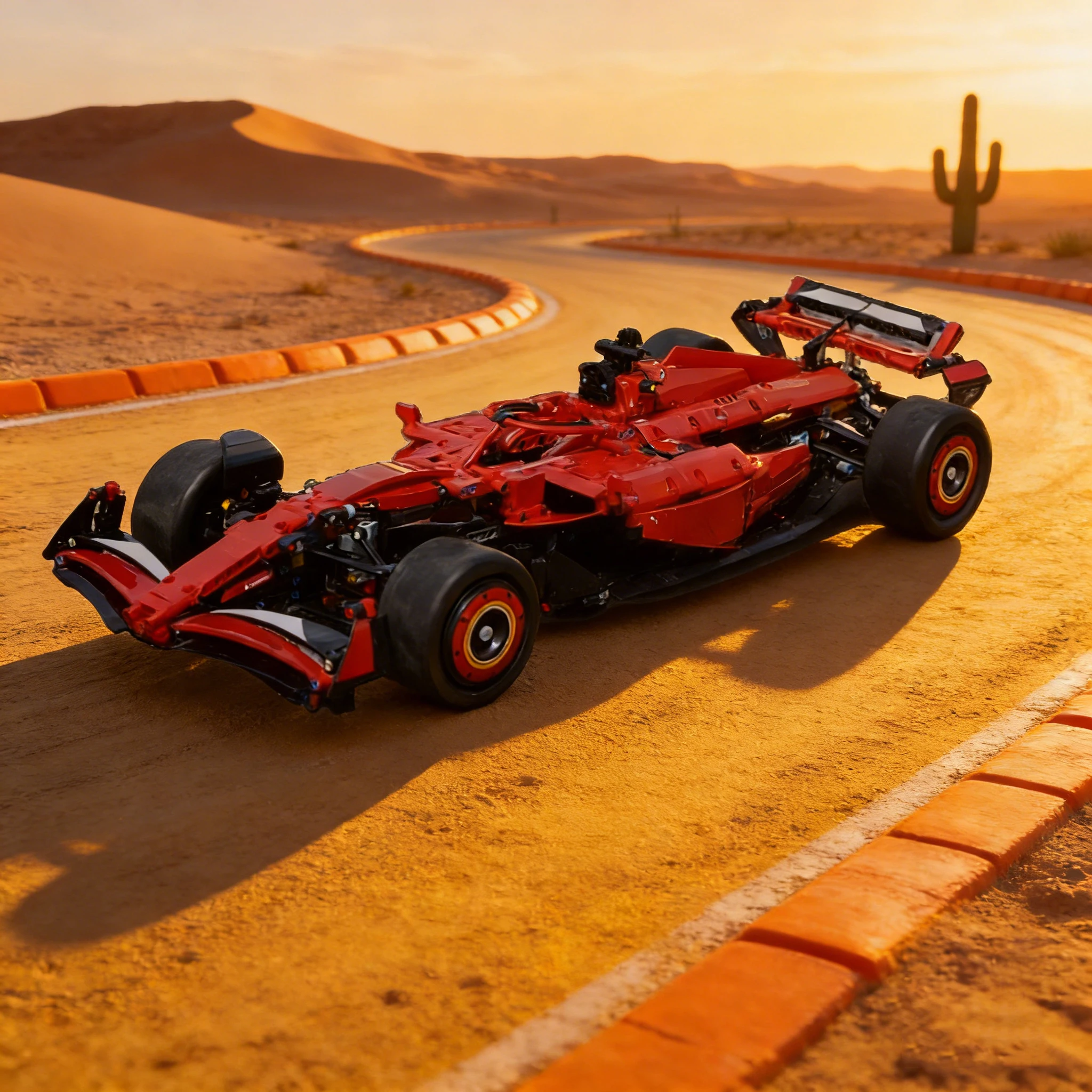 1289 قطعة من مكعبات البناء المخصصة الحمراء لتصميم سيارة سباق سوبر 24، نموذج تعليمي للأطفال، هدية احتفالية يدوية الصنع