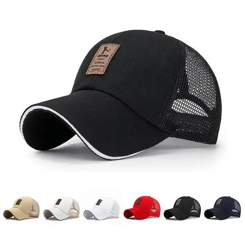 Nueva gorra de béisbol de malla de secado rápido, gorra transpirable para deportes al aire libre para hombres y mujeres, gorra con visera bordada, gorra con protección solar ajustable