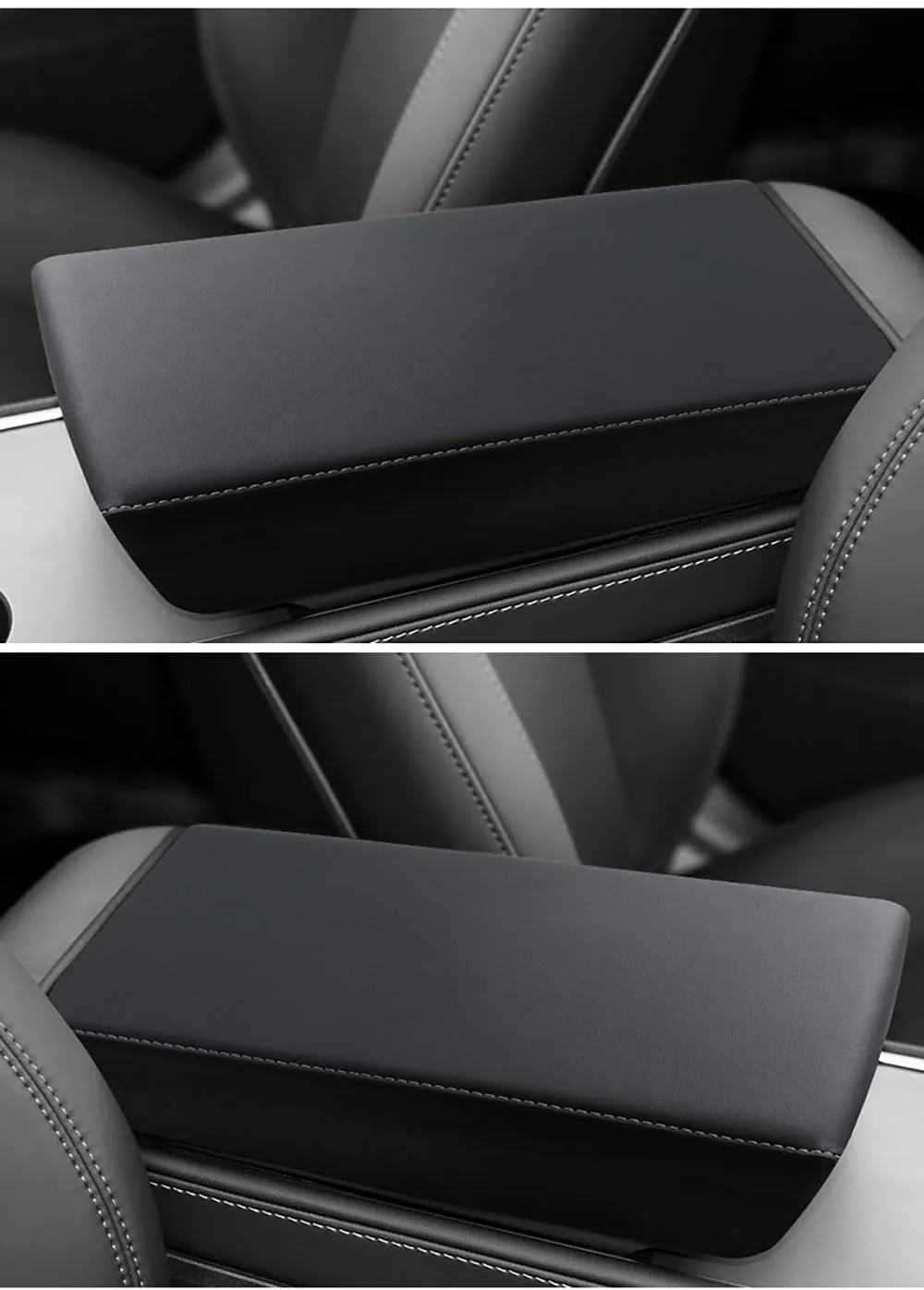 Für 2025 2026 Tesla Model Y Juniper Model 3 Highland Leder Armlehne Box Abdeckung Auto Mittelkonsole Deckel Innen Zubehör – Detail 10