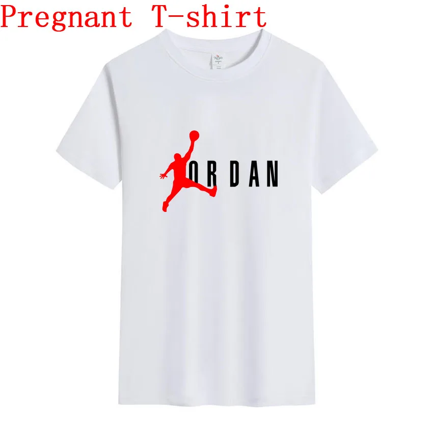 

Pregnant Women Hot Sale T-Shirt Funny Pregnancy Shirts Trendy Cute ORDAN Pattern Print Maternity Shirt Short Sleeve Moms Tops