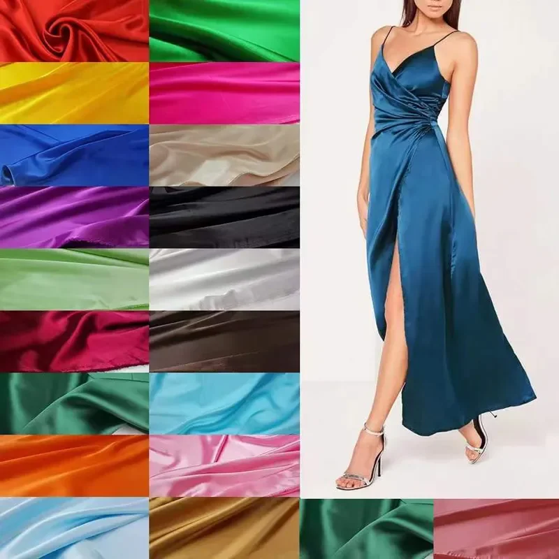 Manufacture Designer Reliable High Quality Printed Silk Cheap Polyester Spandex Double Side Satin Fabric For Dress