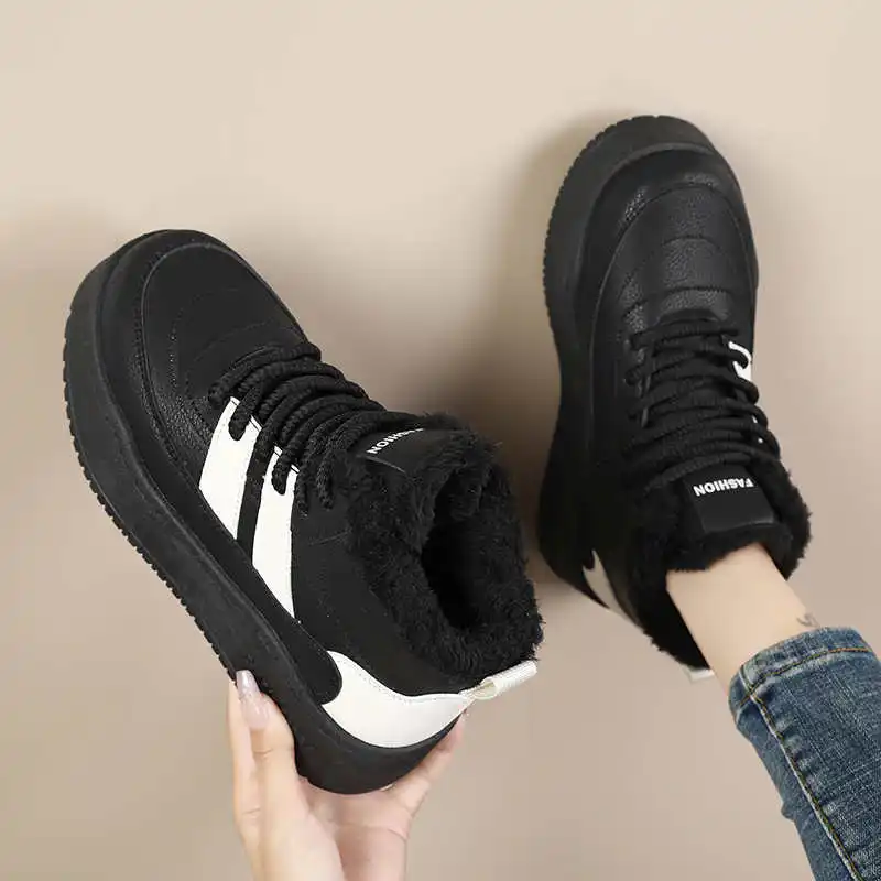 

Velvet Outdoor Women Boots Shoes Fashion Trainers White Woman Boots Sneakers Sport Shoess Technology Loafers Low Cost