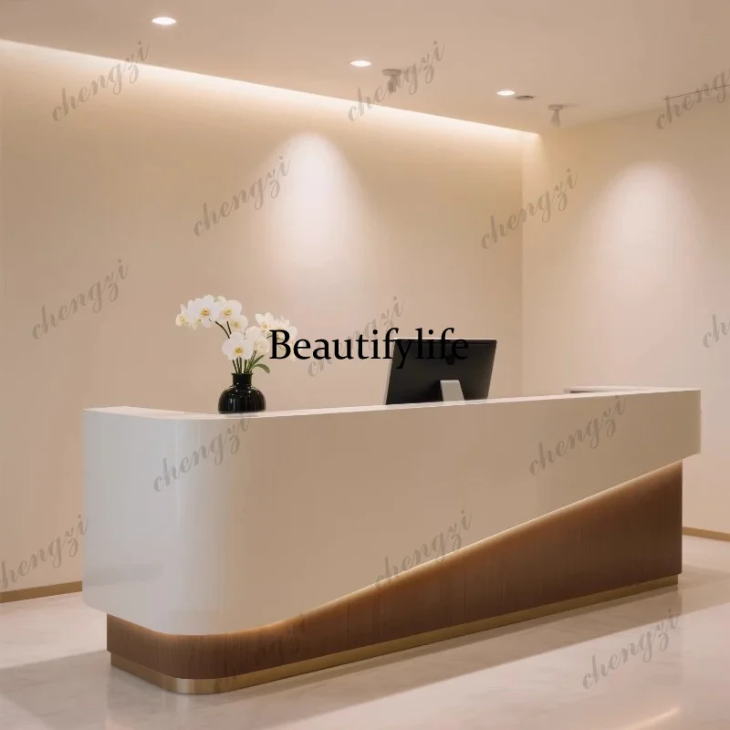 PPP Executive Company Reception Desks Modern Aesthetic Minimalist Design Reception Desks Unique Luxury Mostrador Trendy Furnitur