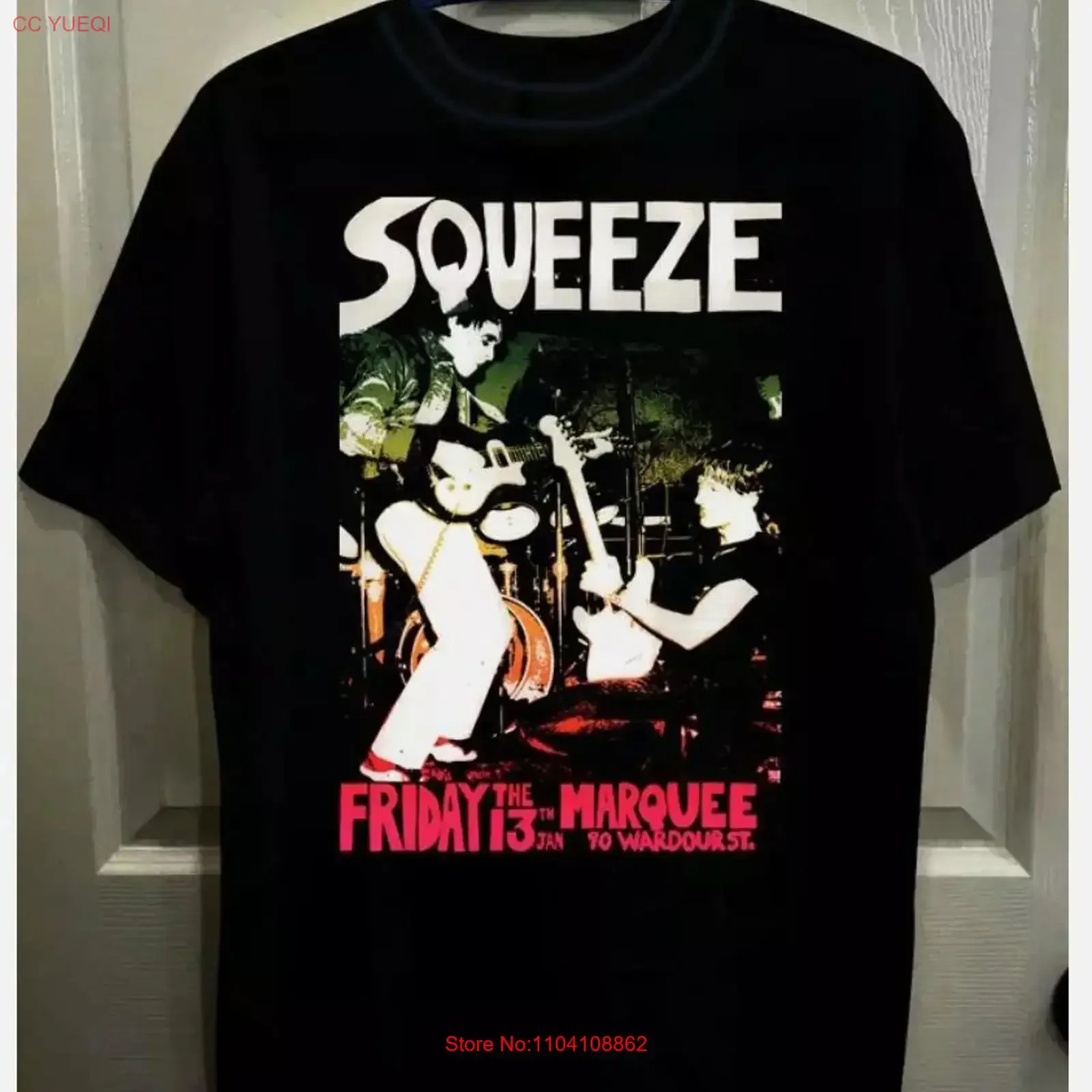 Squeeze band live at The Marquee T shirt All Size S to 5XL vintage Washed Top For Everyday Wear graphic Stylish Unisex