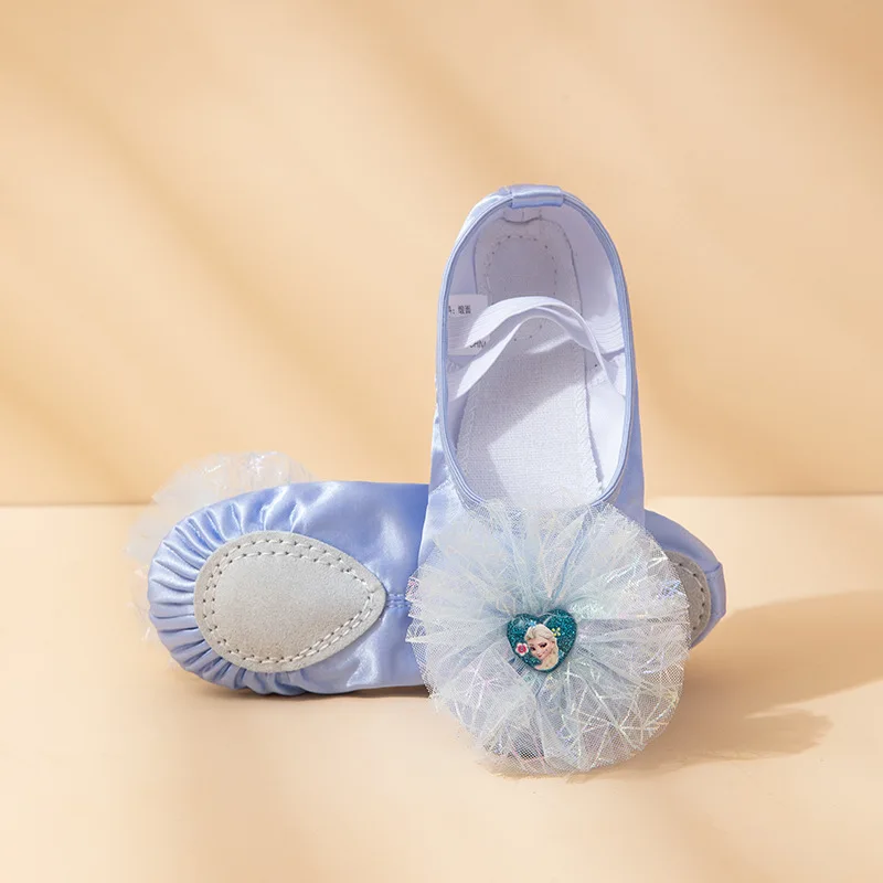 Scarpe da ballo per bambini specializzate per l'allenamento del corpo Scarpe da zampa di gatto per ragazze rosa Scarpe da balletto con suola morbida senza lacci