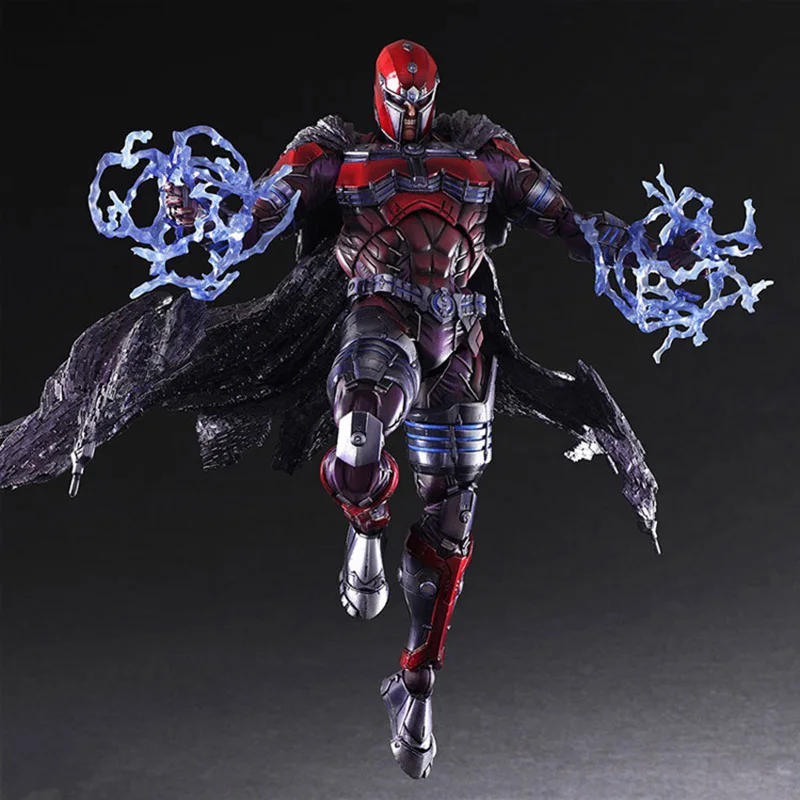 PLAY ARTS 27cm X-men Magneto Action Figure Anime Max Eisenhardt Collectable Model Toys Doll Gift