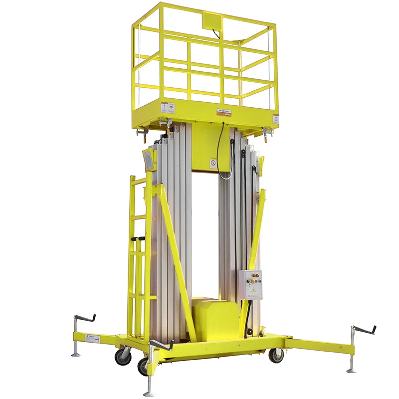 Platform Lift Hydraulic Vertical Mobile Aluminium 650mm*650mm Table Size High-strength Aluminum Alloy as Customized