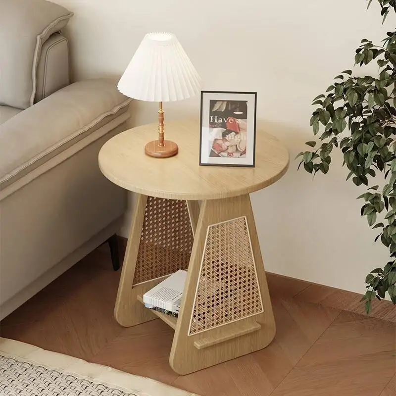 طاولة جانبية خشبية صغيرة داخلية يابانية فاخرة إسكندنافية بسيطة طاولة قهوة قائمة جمالية Meubles حلي ديكور منزلي