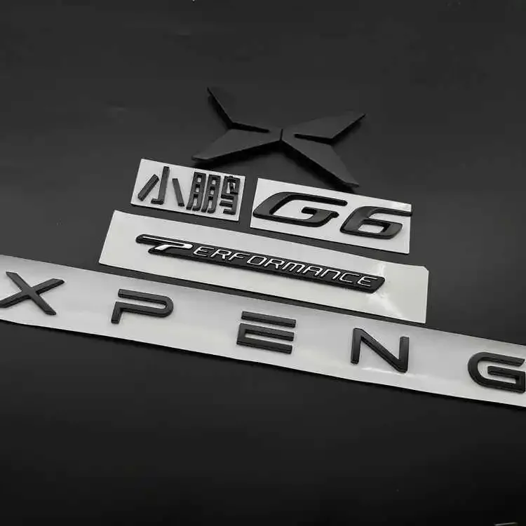 Front Head Grill Hood Bonnet Emblem Rear Tail Bumper Mark Badge For XPENG G6 Letters Logo Letters Car Trunk Fender Side Badge
