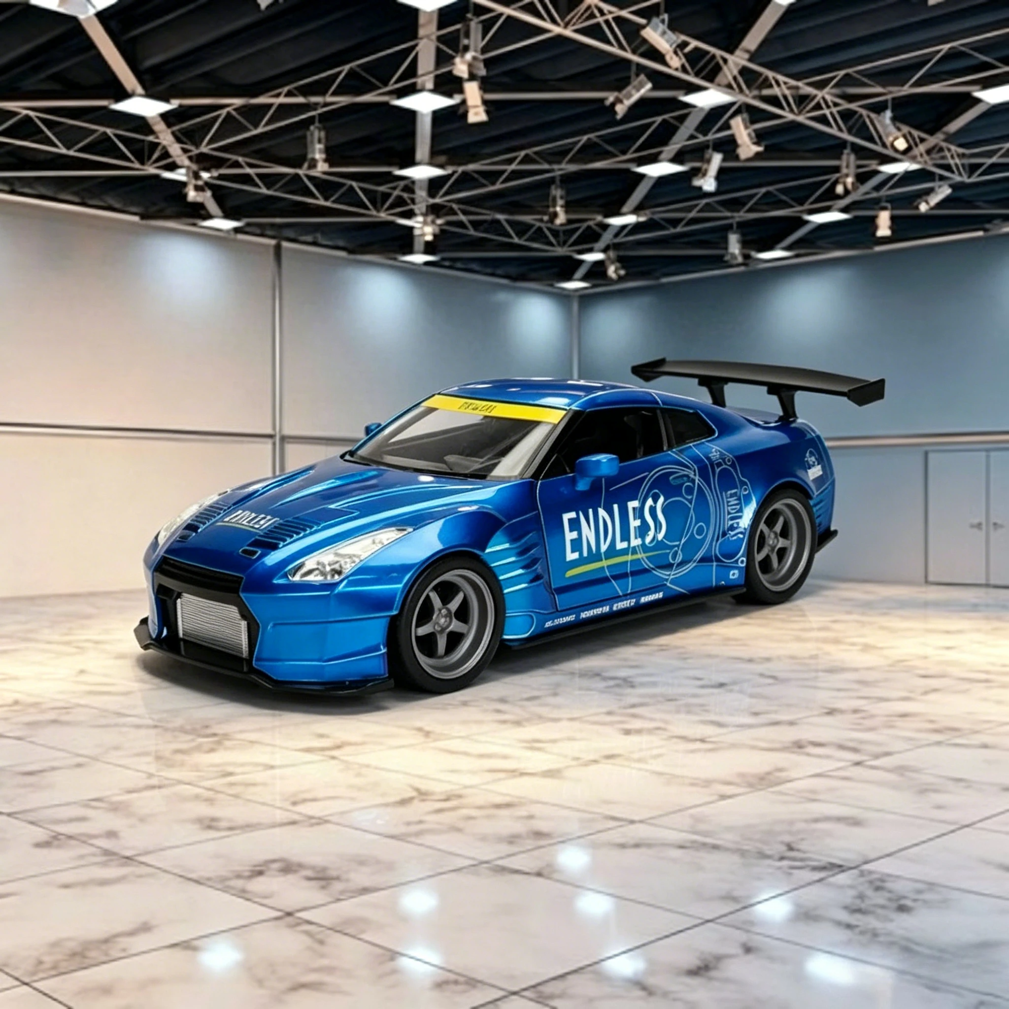 

JADA 1:24 2009 GT-R R35 Ben Sopra Sports Car High Simulation Alloy Static Car Model Collection Gift Ornament