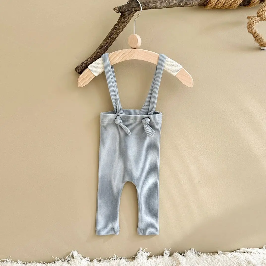 2024 New Newborn Baby Girls Boys PP Pants Baby Strap Overalls Korea Baby Pants Leggings Stripe Cotton Toddler Clothes 0-18M