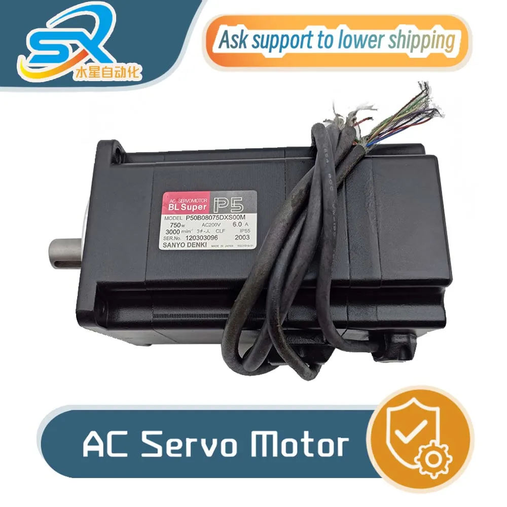 100% TEST OK Sanyo AC Servo Motor P50B08075DXS00M 750w welcome to order