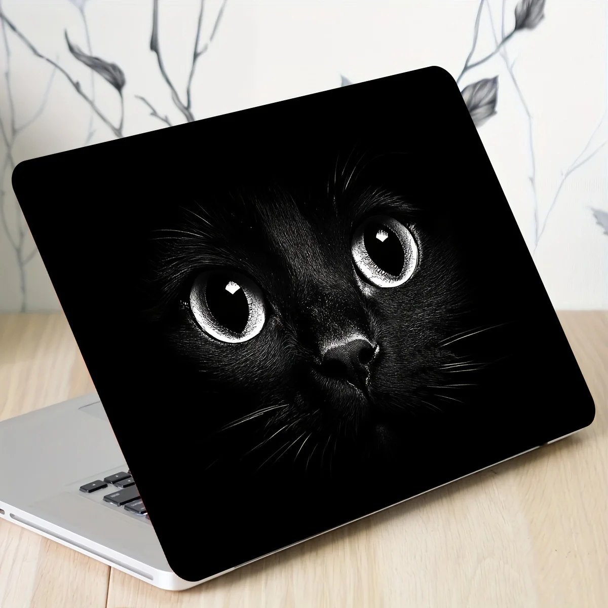 2-Piece Cat Laptop Art Decal Case, Universal Netbook Skin Sticker Non-Repeatable Make Tian's Laptop Skin