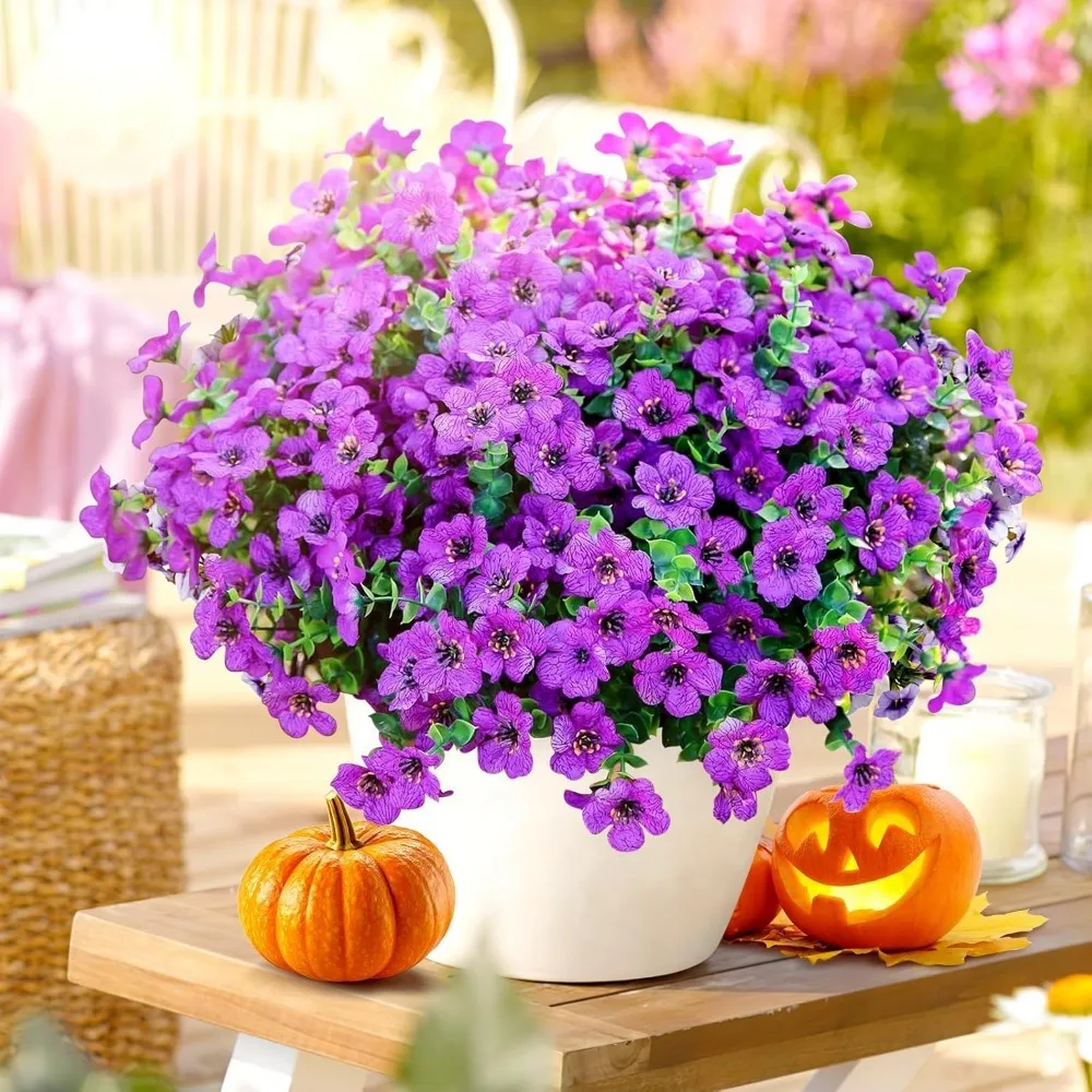 

Искусственные цветы для улицы, искусственные цветы ромашки с листьями эвкалипта для украшения дома в саду