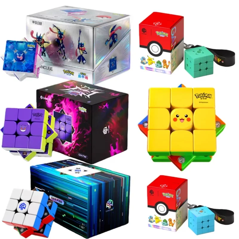 

Магнитный скоростной куб GAN Pokemon Gengar 3X3, профессиональный куб для соревнований, развивающая головоломка для детей, подарок на день рождения