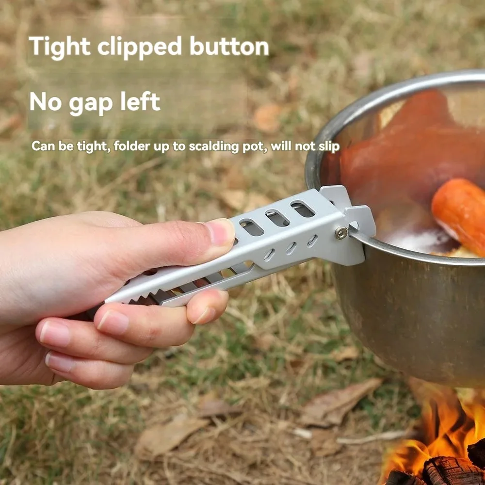 Camping Hiking Anti-scald Pan Clamp Pan Bowl Gripper Outdoor Pot Clip Picnic Tableware Accessories Camping Barbecue Cookware 4