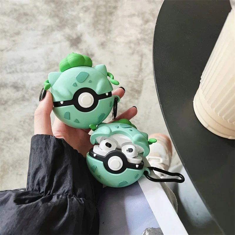 Custodia a sfera in Silicone per cartoni animati per AirPods 4 Airpod 1 2 3 Pro Pro2 auricolari Bluetooth scatola di ricarica custodia protettiva per auricolari