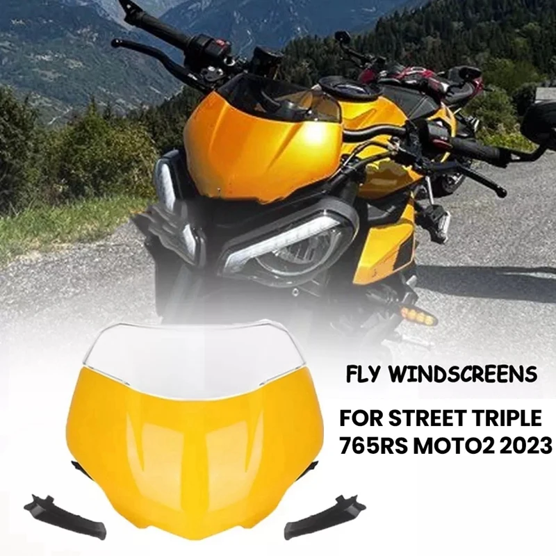 

For Street Triple 765RS 765 RS Moto2 2023 2024 Windshield Sport Screen Deflector