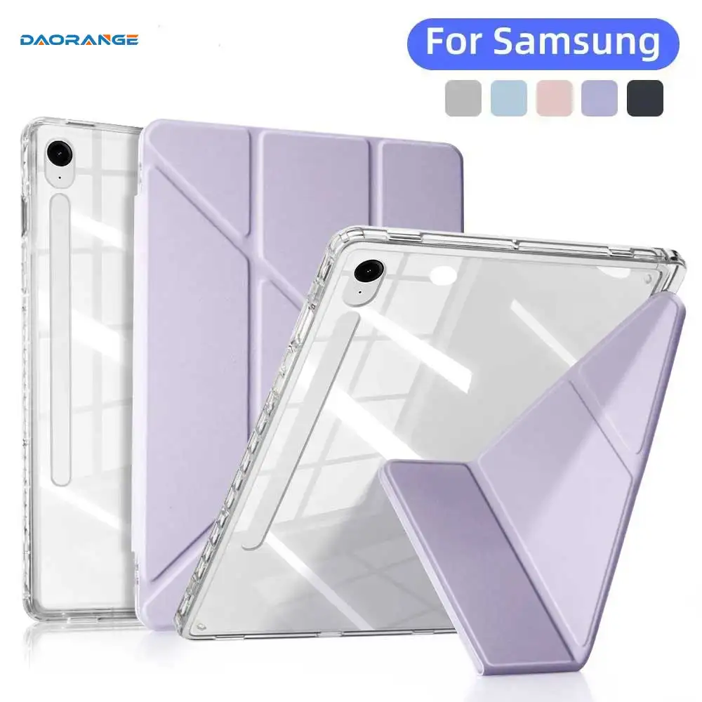 For Samsung Galaxy Tab Case for S9 S9FE 11inch S9 Plus 12.4in A9 8.7in A9 Plus 11in Magnetic Y-type Case With Pen Slot