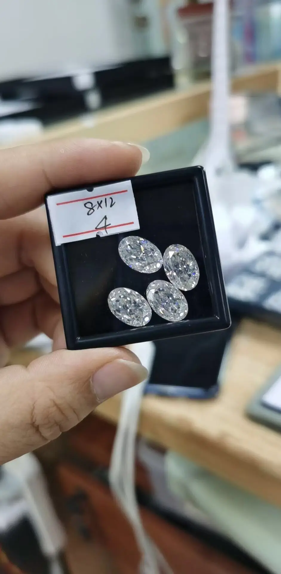 

Double Jewelry factory direct sell VVS moissanite stone Oval cut 8*12mm for making jewelry loose moissanite diamond wholesaler