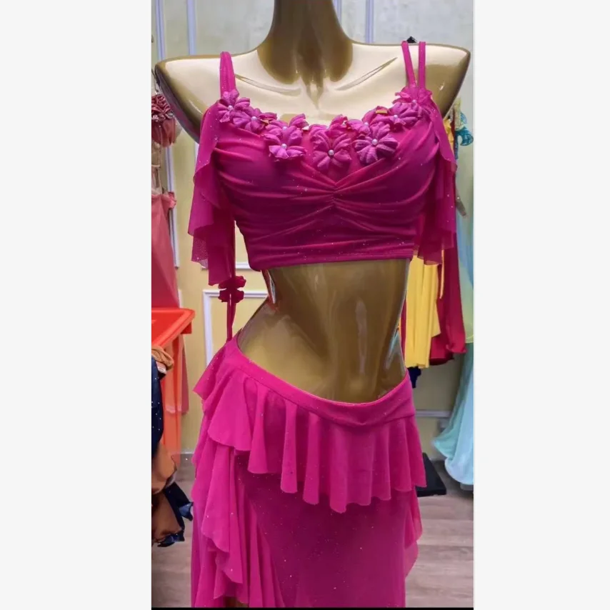 Set di costumi per spettacoli di danza del ventre da donna Nuovo vestito per esercitazioni di danza orientale 2025 WZY83 Abbigliamento sportivo per yoga fitn