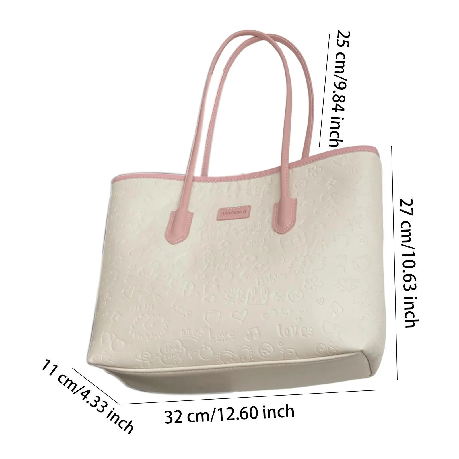 Women Tote Bag PU Leather Fashion Purse Handbag for Dating Working Outdoor image 6
