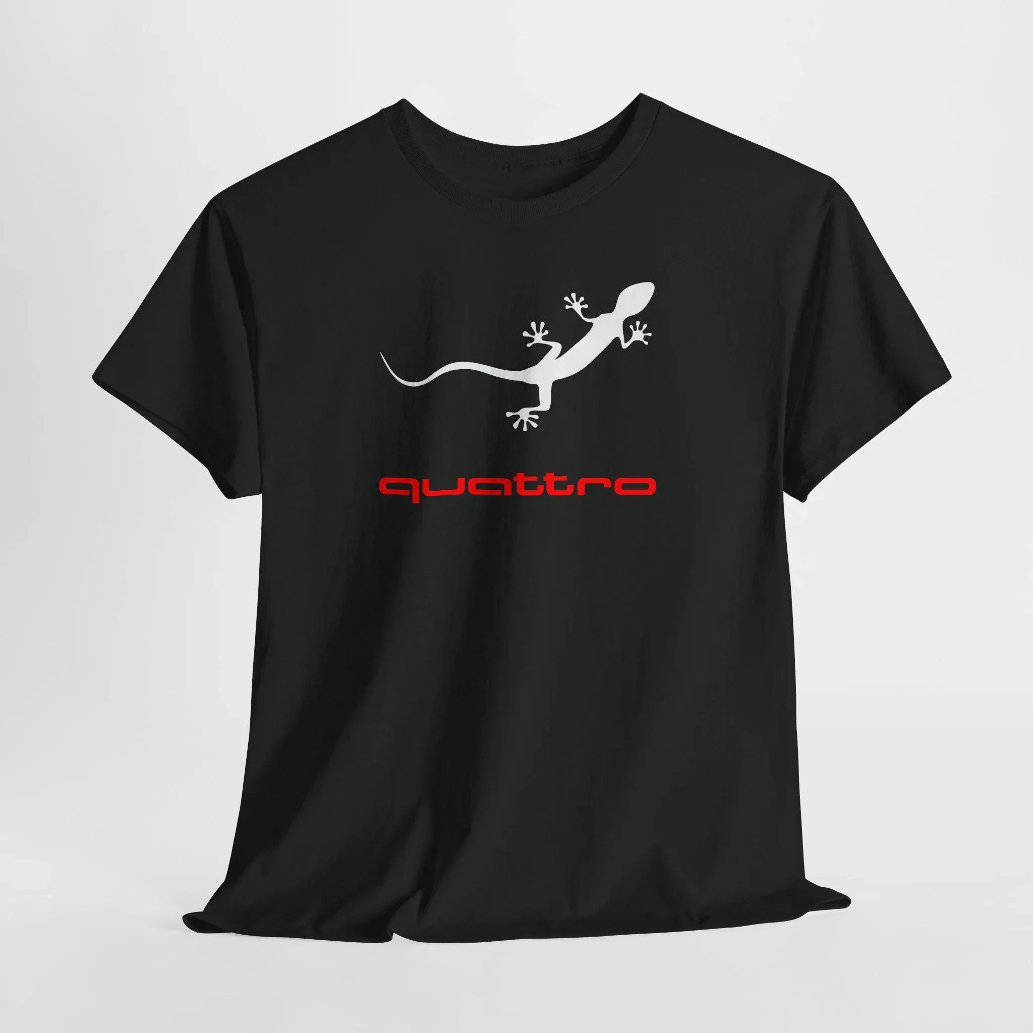 Quattro Gecko T-Shirt Vintage Rally Car Tee Audi Enthusiast Men and Women Shirt Performance Car Graphic Tee Auto Lover Gift Top