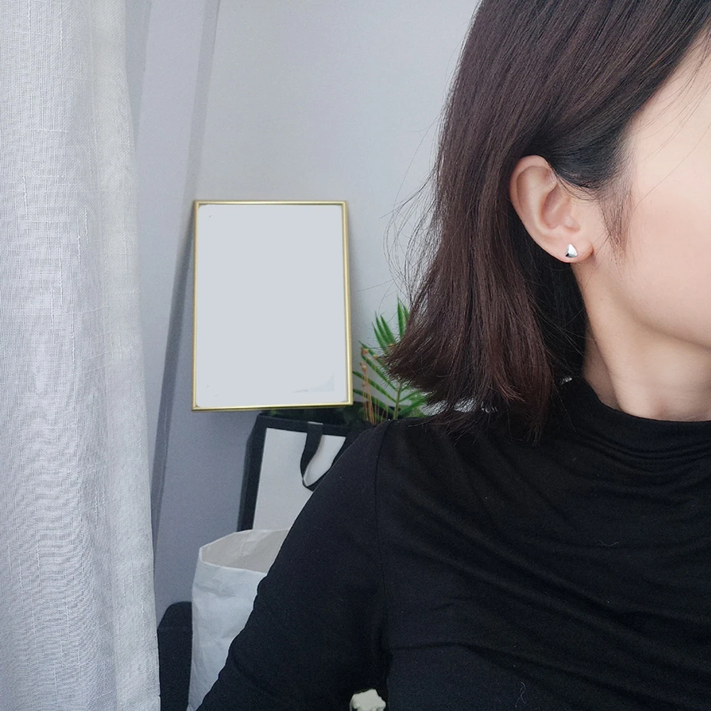 

Geometric Triangle Earrings Sterling Silver Women Eardrop S925 Earbob Personality