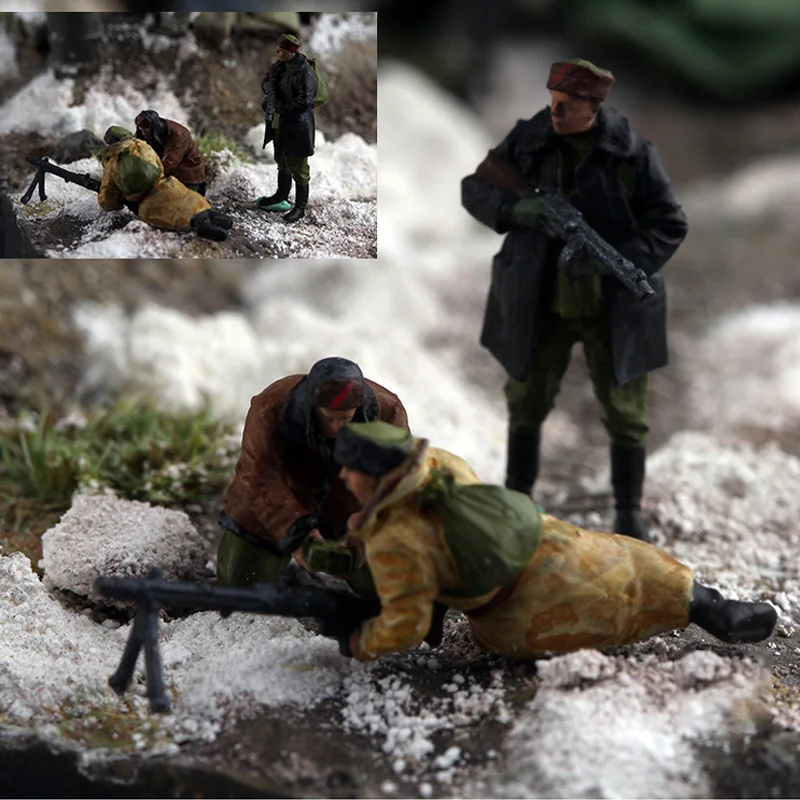 

1:72 Scale Resin Soviet Machine Gun Team 3-person Scene Accessory Model Adult Toys Classics Gifts Souvenir Static Display