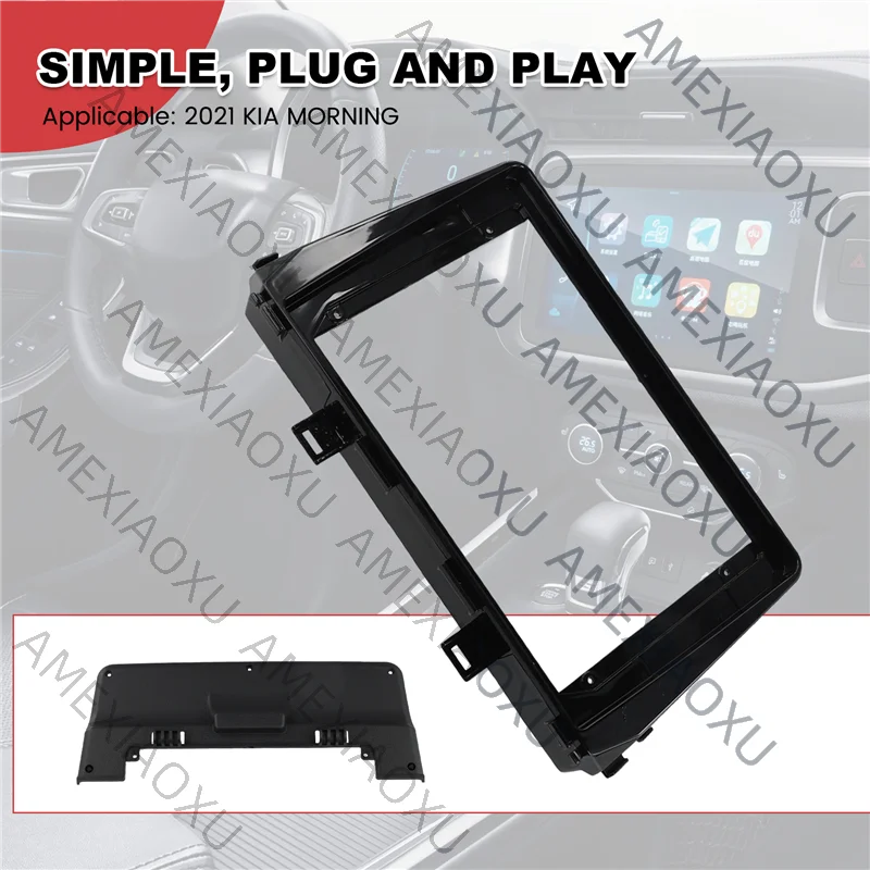 

AMEXIAOXU 9-дюймовая установочная панель для автомобильной магнитолы с DVD, GPS, MP5 для Kia Picanto Morning 2021, комплект для установки на приборную панель