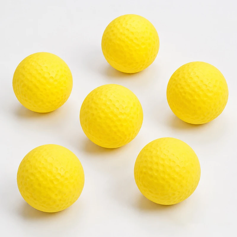 6/12PCS Yellow PU Golf Practice Ball 42.67mm Durable Training Golf Balls High Elasticity  Home Office Sport Equipment Supply ZYF