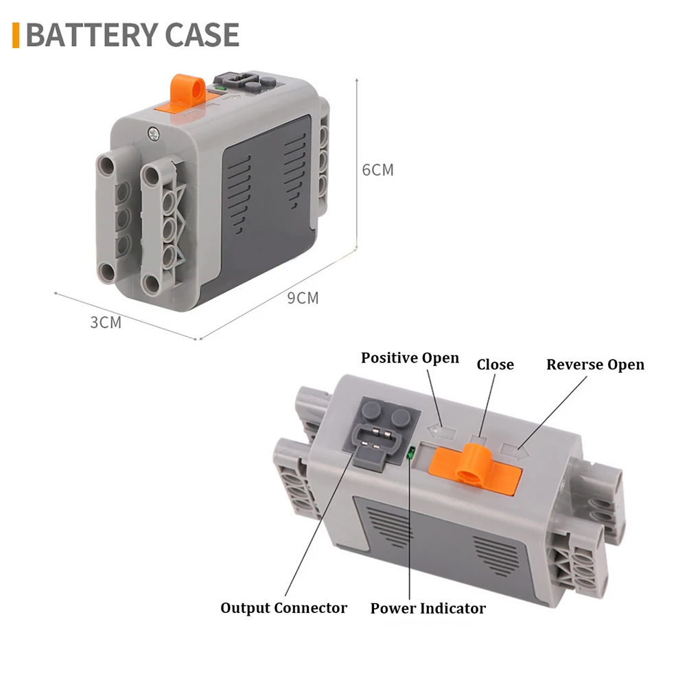 MOC Technical Kit Building Blocks M Motor 8883 AA Battery Box 8881 LED Light Link Line 8870 Current Switch 8869 for Kids Adults