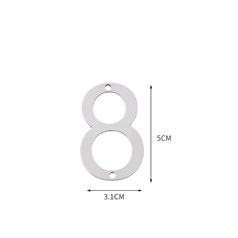 10pcs /lot Stainless Steel Keychiain Number 0-9 DIY Jewelry Gift Keyrings Wholesale