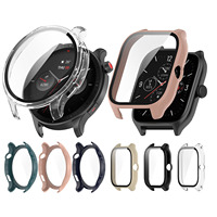 Hard Shell Glass Screen Protector Film Case For Amazfit GTR 4/3 BIP 5/U/Pro GTS 2 GTS3 GTR4 GTR3 GTR2 GTS4/GTS2 Mini Watch Cover