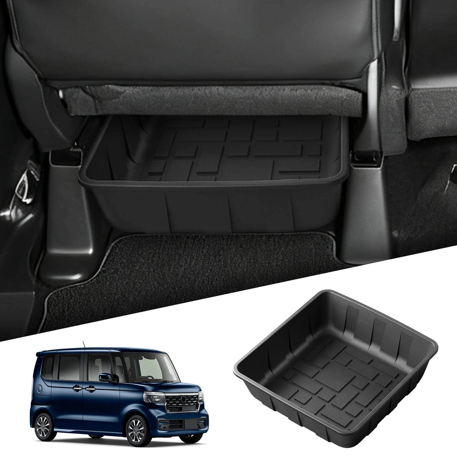 

SMABEE RHD для Honda N-BOX JF4-JF6 Hybrid 2017-2025 автомобильный ящик для хранения второго пилота под сиденьем, тип ящика, органайзер, чехол, аксессуары