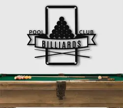 Pool Billiard Club Wall Stickers Sports Billiard Room Wall Decor Gifts for Friends, Home Fashion Decor Stickers T7