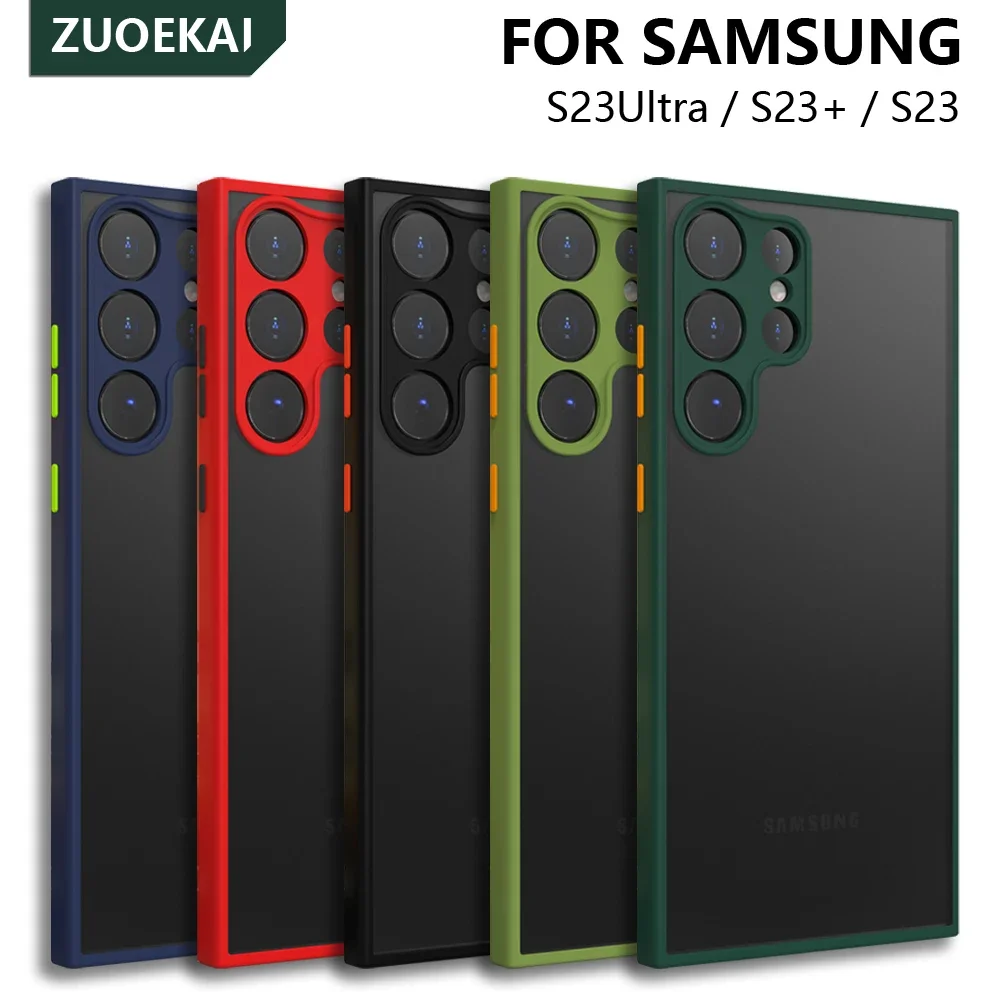 Shockproof Armor Case For Samsung S23 Ultra S22 Plus Note 10 20 S21 S20 FE S10 A51 A52 A53 A54 A32 A13 A33 A52s 5G Matte Cover